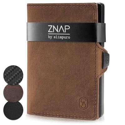 ZNAP Slim Wallet mit Münzfach - Kreditkartenetui mit Geldklammer - RFID Schutz