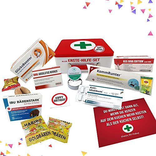 Erste Hilfe Set Geschenk-Box, witziger Sanikasten