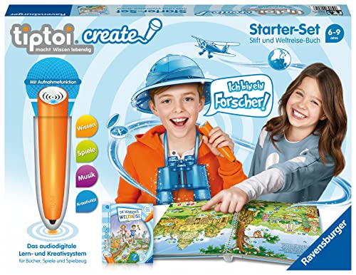 Ravensburger tiptoi CREATE Starter-Set: Weltreise-Buch mit Stift