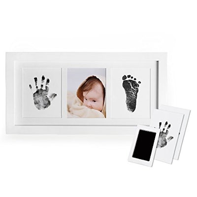 Baby Handabdruck und Fußabdruck Fotoalbum mit Stempelkissen Druckkarten