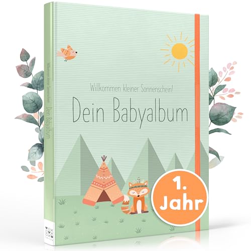 Babybuch zum Eintragen - Erinnerungsbuch für das erste Jahr