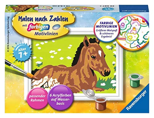 Kinder-Malset "Kleines Fohlen" (mit Zahlen)