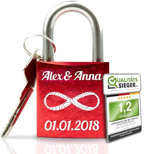 Liebesschloss mit individueller Gravur