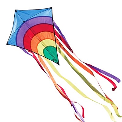 Kinder-Drachen - Rainbow Eddy BLUE - Einleiner-Flugdrachen für Kinder ab 3 Jahren