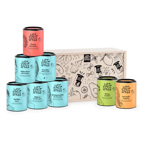 Just Spices Top 8 Gewürze Set (in schöner Holzbox)