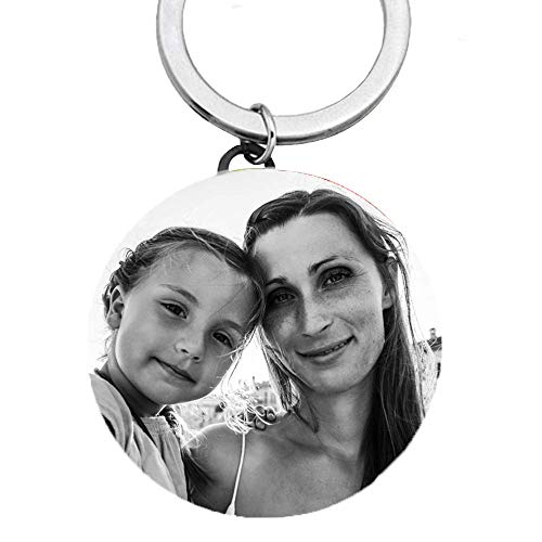 Schlüsselanhänger mit individuellem Bild aus Edelstahl (personalisierbar)