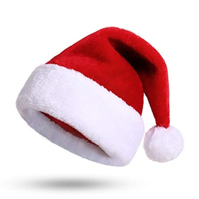 Weihnachtsmütze mit dickem Fellrand