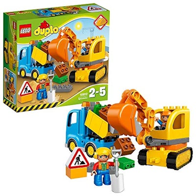 LEGO Duplo - Bagger, Lastwagen und bunte Bausteine