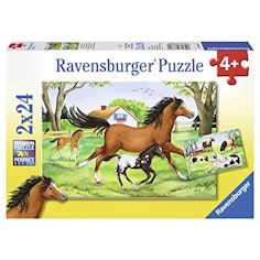 Kinderpuzzle - Welt der Pferde (2 x 24 Teile)