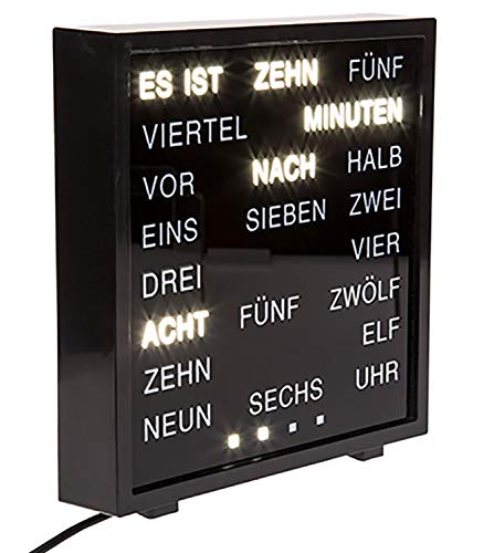 Word Clock - Uhr mit Wort auf deutsch