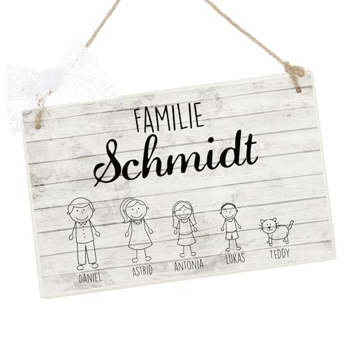 Individuelles Türschild aus Holz (personalisierbar)