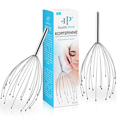 Kopfspinne –  Kopfmassage-Gerät  für angenehme Massage im praktischen 2er-Set