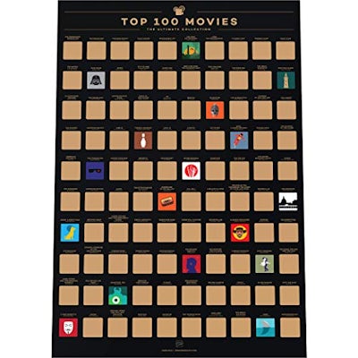 Top 100 Filme (Poster zum Freirubbeln)